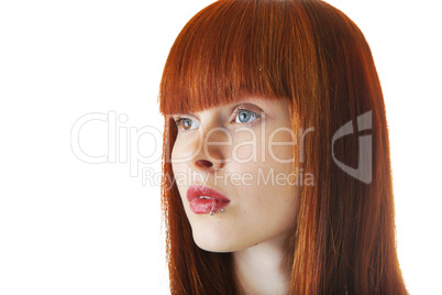 Portrait einer jungen Frau mit langen Haaren