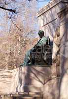 President Buchanan statue in Meridian park