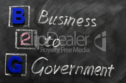 Acronym of B2G - Business to government