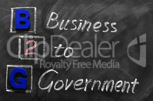 Acronym of B2G - Business to government