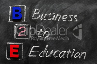 Acronym of B2E - Business to Education