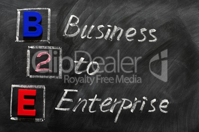 Acronym of B2E - Business to enterprise