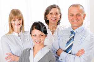 Confident business team smiling portrait