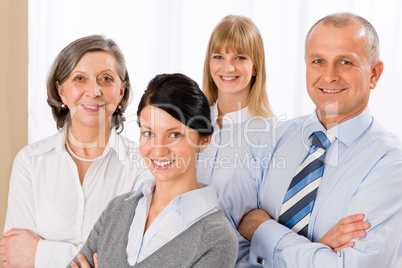 Confident business team smiling portrait