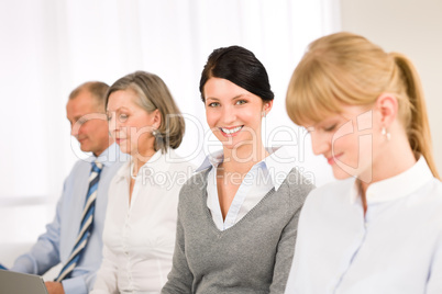 Young businesswoman smiling