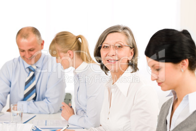 Business team meeting executive senior woman