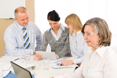 Business team meeting executive senior woman