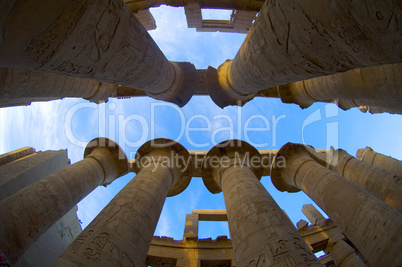 Columns in Karnak Temple