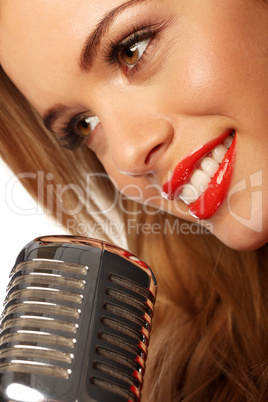 Red Lips And Microphone