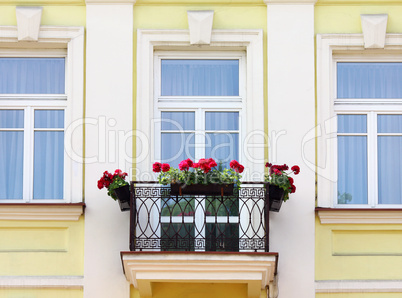 Balcony with flowers