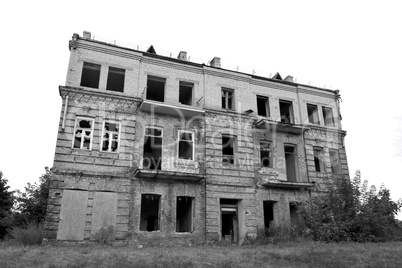 Isolated abandoned house