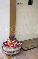 Apples at doorway