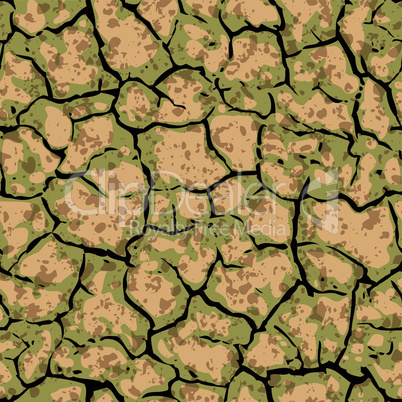 vector seamless cracked dry ground background pattern