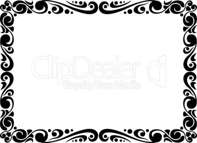 Vector simple calligraph ornamental decorative frame pattern