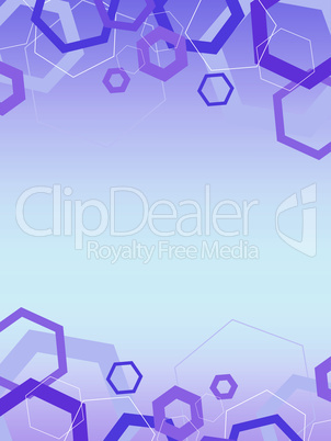Abstract hexagon hi-tech science frame pattern background