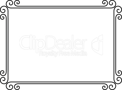 simple calligraph ornamental decorative frame pattern