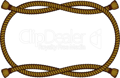 frame from rope isolated on white