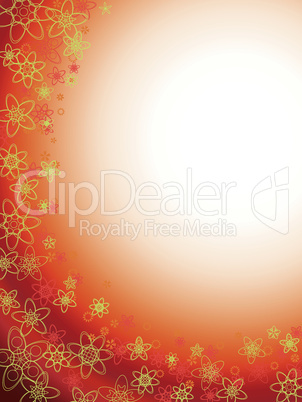 abstract flower orange color pattern background