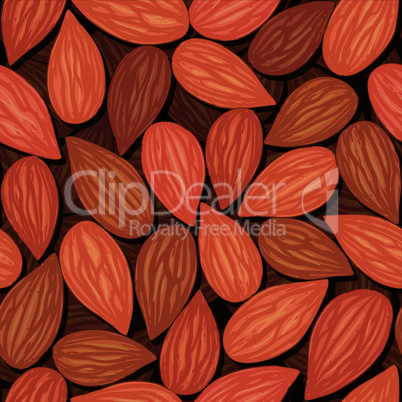 almonds brown nut seamless background pattern