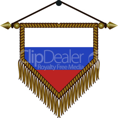 pennant with the national flag of Russia