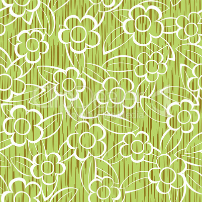 abstract flowers seamless repeat pattern background