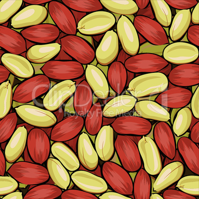 red yellow peanuts seamless background pattern