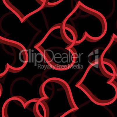 red two heart seamless background pattern