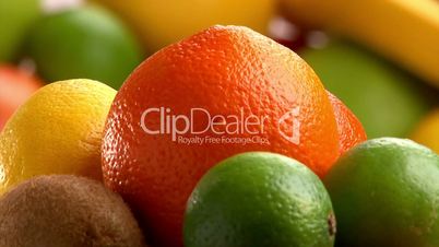 Fruits, citrus, rotate.