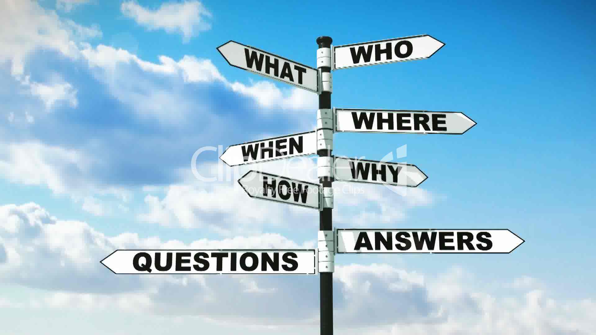 Signpost of Questions and Answers, HD, mask.: Royalty-free ...