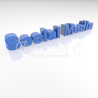 Socail Media 3D text - XXXL