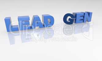 Lead Gen 3D Text - XXXL