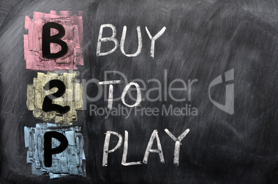 Acronym of B2P - Buy to Play