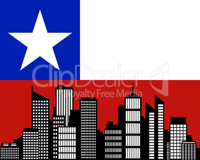 City und Fahne von Chile