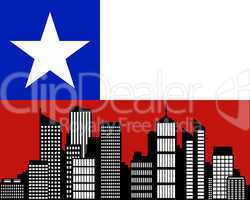 City und Fahne von Chile