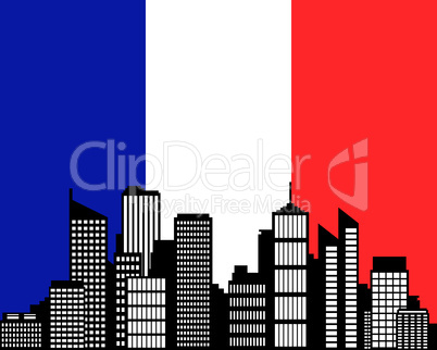 City und Fahne von Frankreich City und Fahne von Frankreich