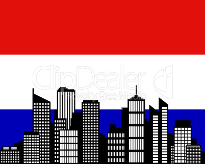 City und Fahne der Niederlande