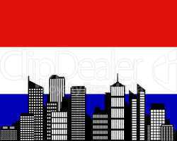 City und Fahne der Niederlande