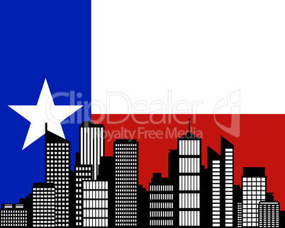 City und Fahne von Texas