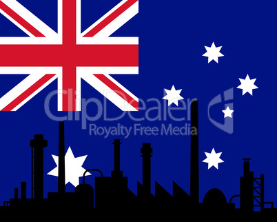 Industrie und Fahne von Australien