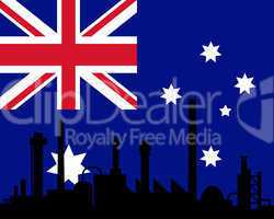 Industrie und Fahne von Australien