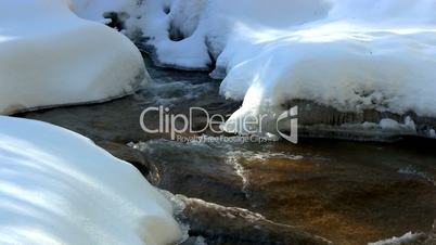 Icy mountain river
