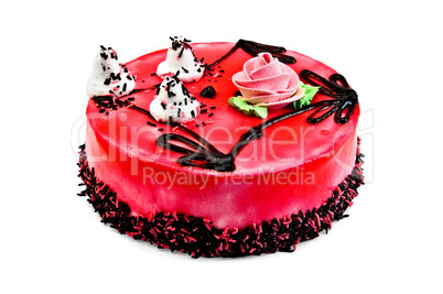 Cake with red jelly