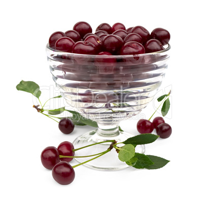 Cherry in a glass bowl