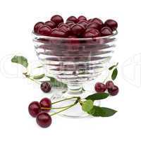 Cherry in a glass bowl