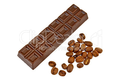 Chocolate with coffee beans
