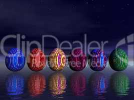 Easter eggs by night