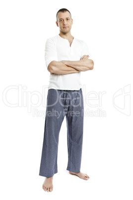 man in pajamas