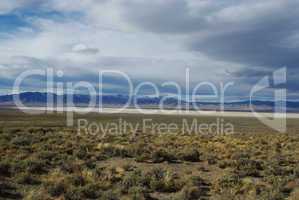 Salt Flats and Desatoya Mountains, Nevada