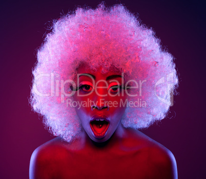 African Woman In Wig