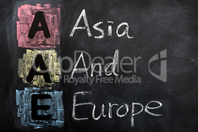 Acronym of AAE for Asia and Europe